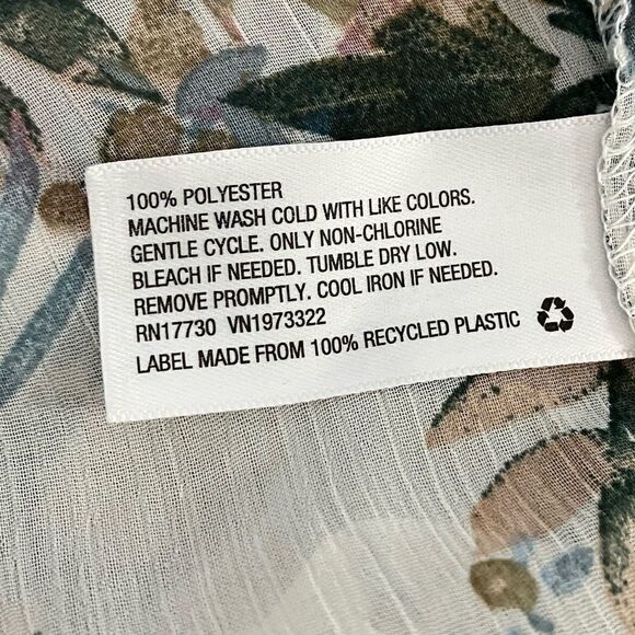 Xhilaration Coverup Kimono Tropical Print Sz M/L - Picture 9 of 11